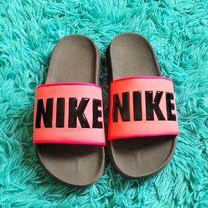 Pink Nike Slides